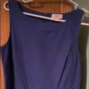 Loft size 6 Navy sleeveless dress